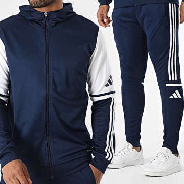 Adidas Sportswear - Ensemble De Survetement Squa25 JD2989 JD2988 Bleu Marine Blanc